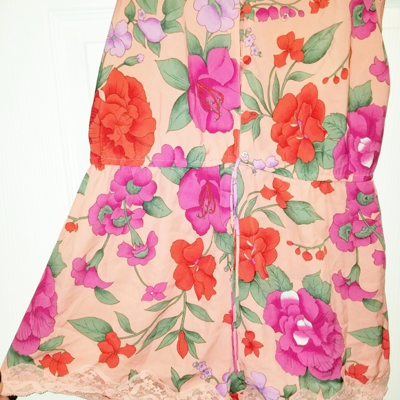 VICTORIAS SECRET peach floral romper - Picture 3 of 5